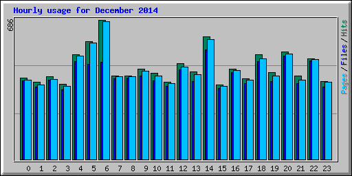 Hourly usage for December 2014