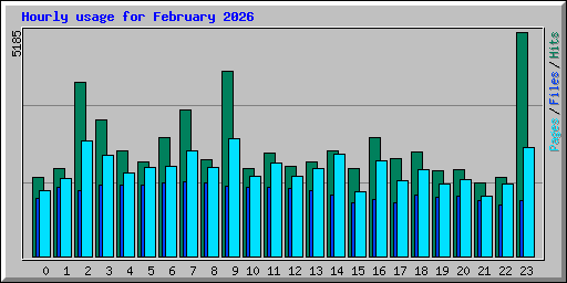 Hourly usage for February 2026